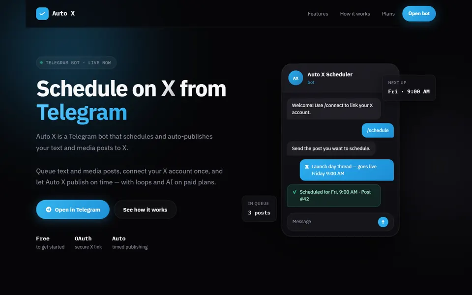 AutoX homepage (screenshot)