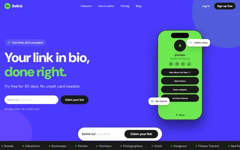 Belink homepage (screenshot)