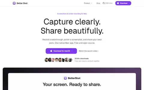 better-shot homepage (screenshot)