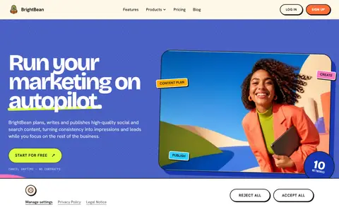 brightbean-studio homepage (screenshot)