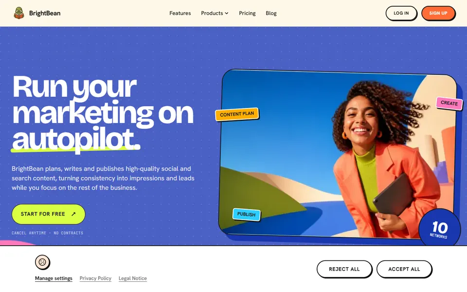 brightbean-studio homepage (screenshot)