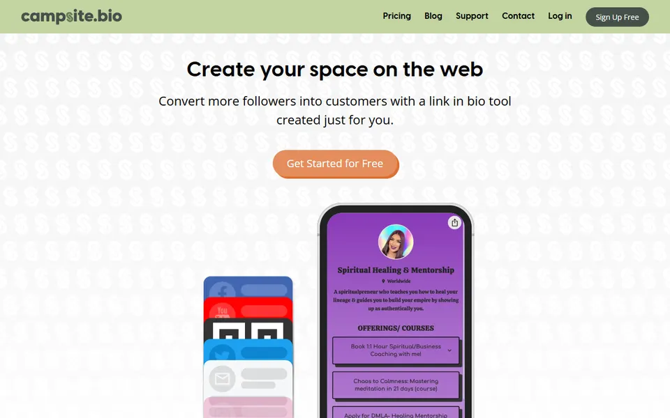 Campsite homepage (screenshot)