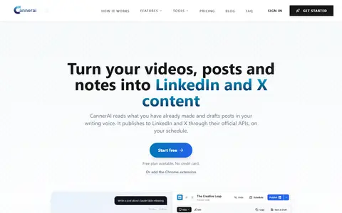 CannerAI homepage (screenshot)