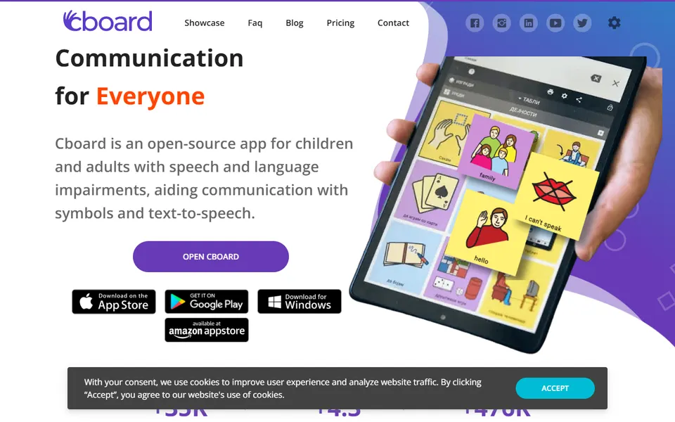 cboard homepage (screenshot)