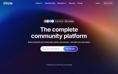 Circle homepage (screenshot)