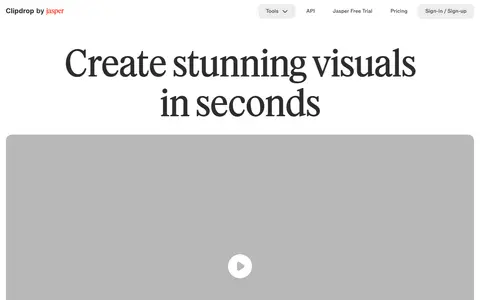 Clipdrop homepage (screenshot)