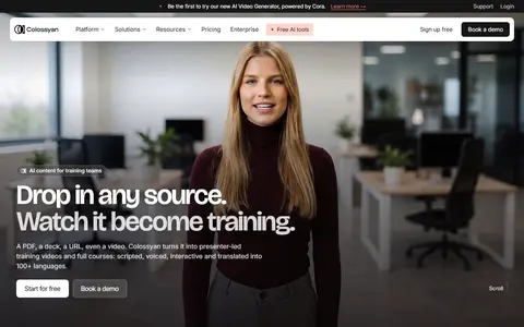 Colossyan homepage (screenshot)