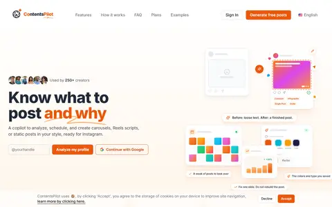 Contents Pilot homepage (screenshot)