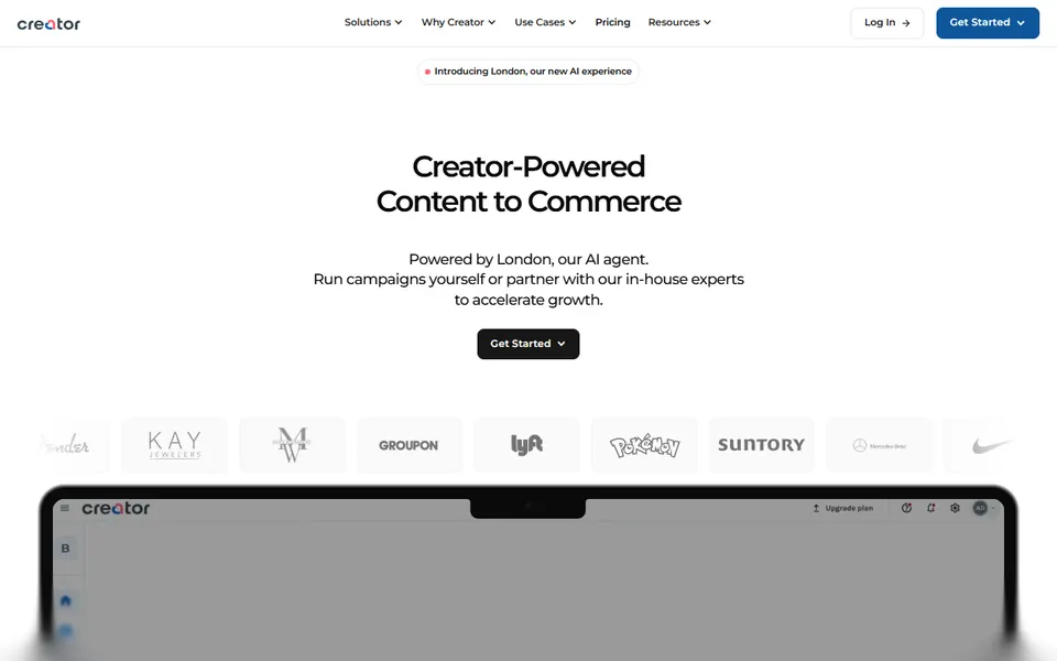 Creator.co homepage (screenshot)
