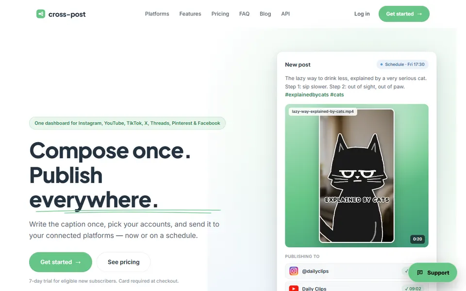 Cross-Post homepage (screenshot)