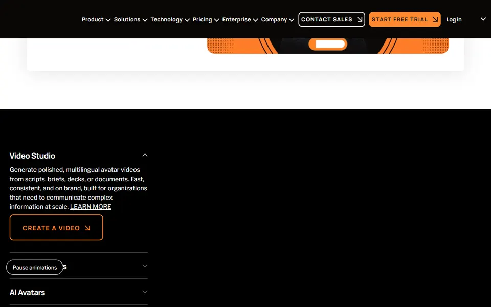 D-ID homepage (screenshot)
