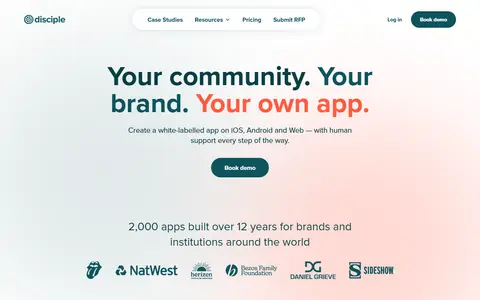 Disciple homepage (screenshot)