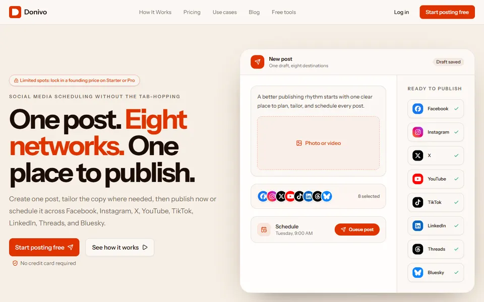 Donivo homepage (screenshot)