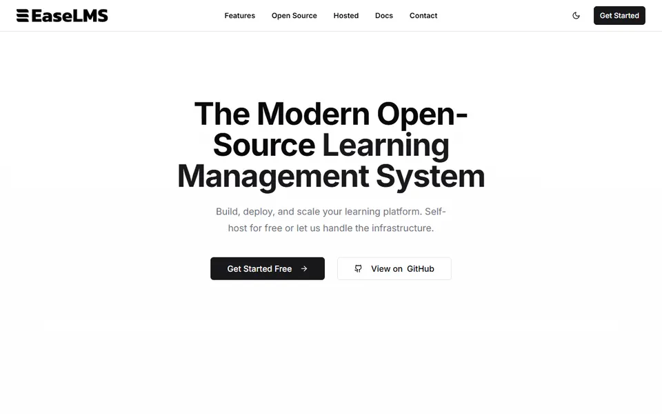 EaseLMS homepage (screenshot)