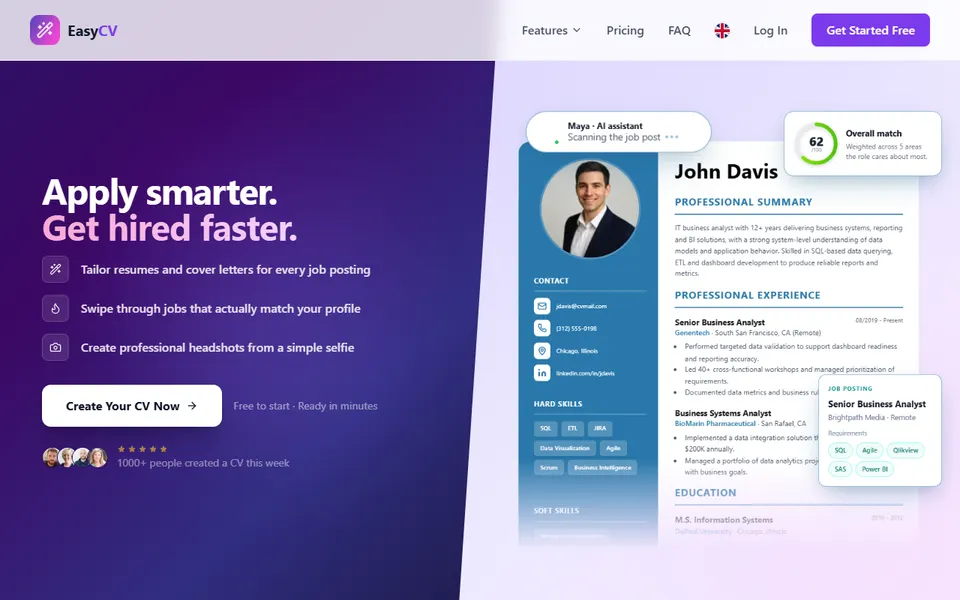 easy-cv.ai homepage (screenshot)