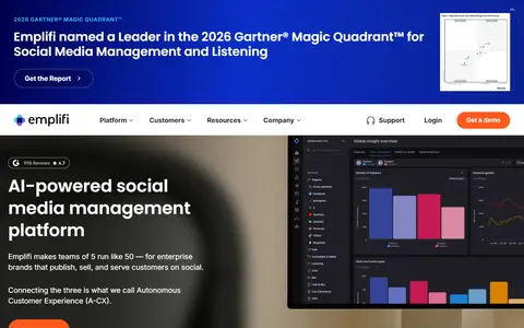 Emplifi homepage (screenshot)