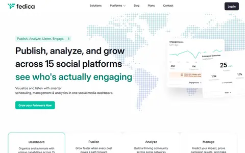 Fedica homepage (screenshot)