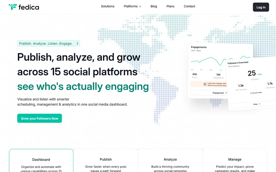 Fedica homepage (screenshot)