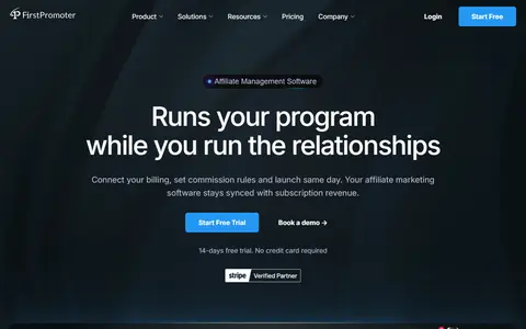 FirstPromoter homepage (screenshot)