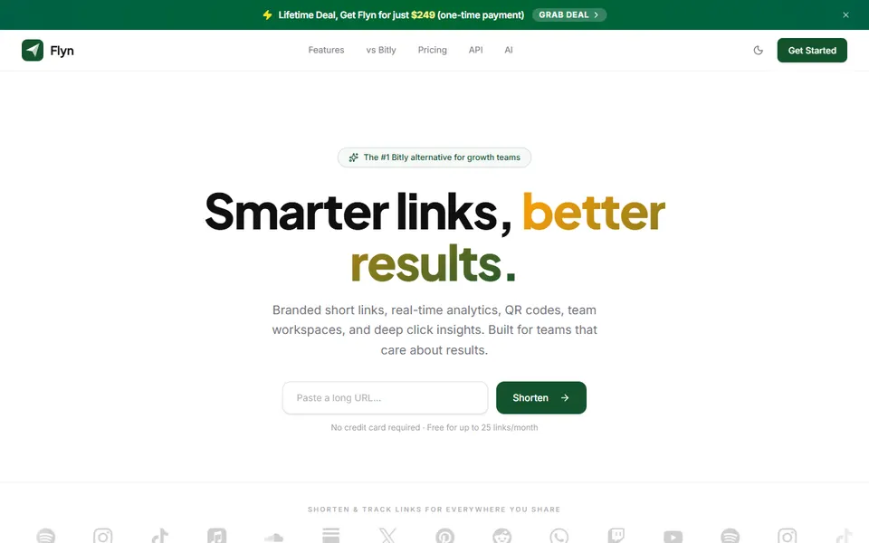 Flyn homepage (screenshot)