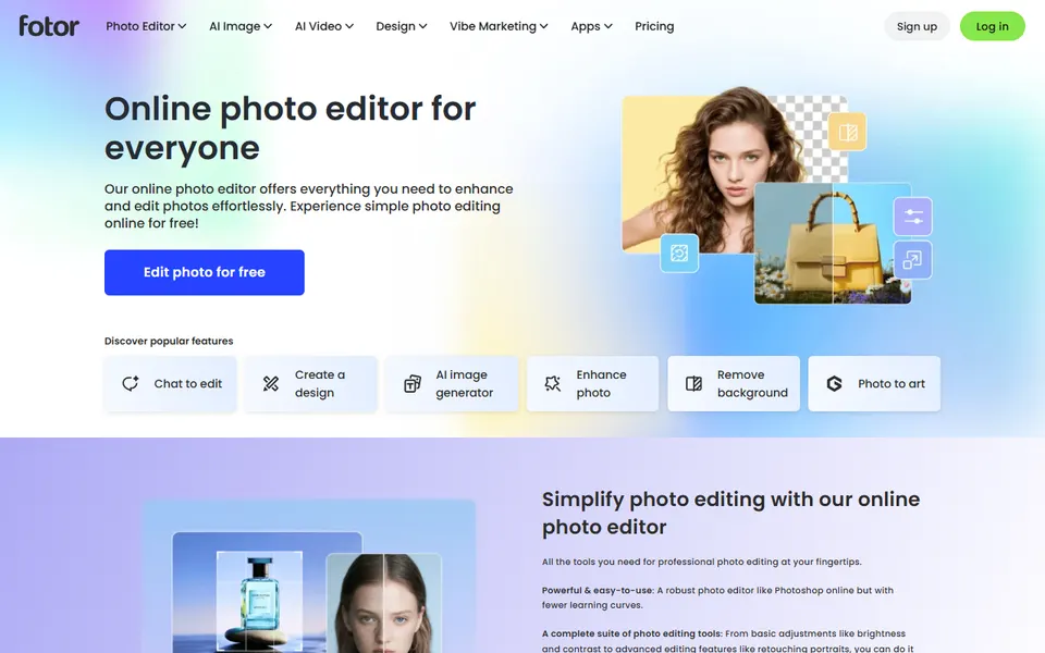 Fotor homepage (screenshot)
