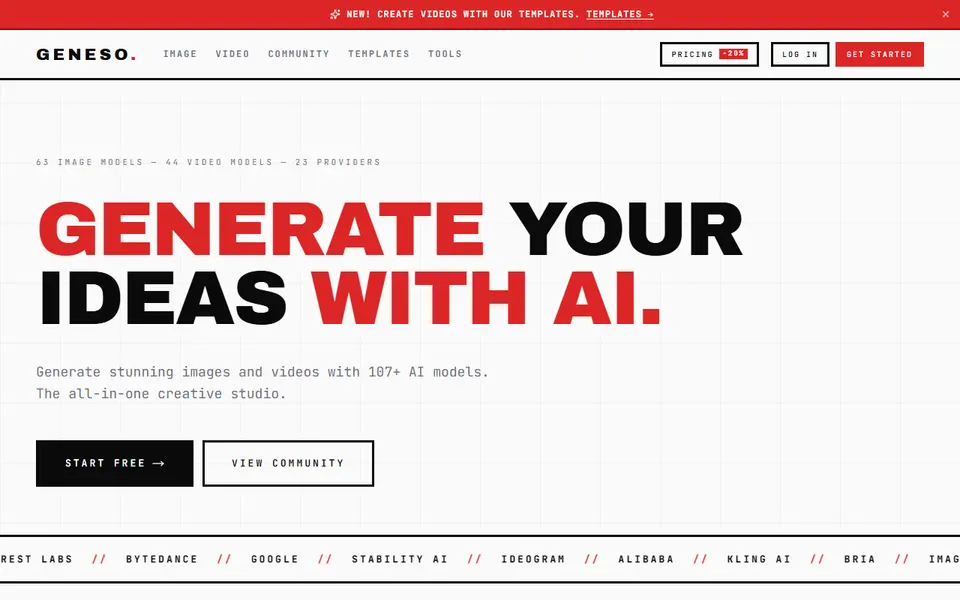 Geneso.ai homepage (screenshot)