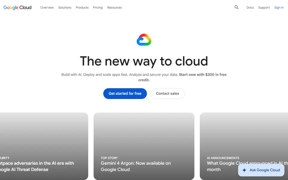 Google Cloud Text-to-Speech homepage (screenshot)