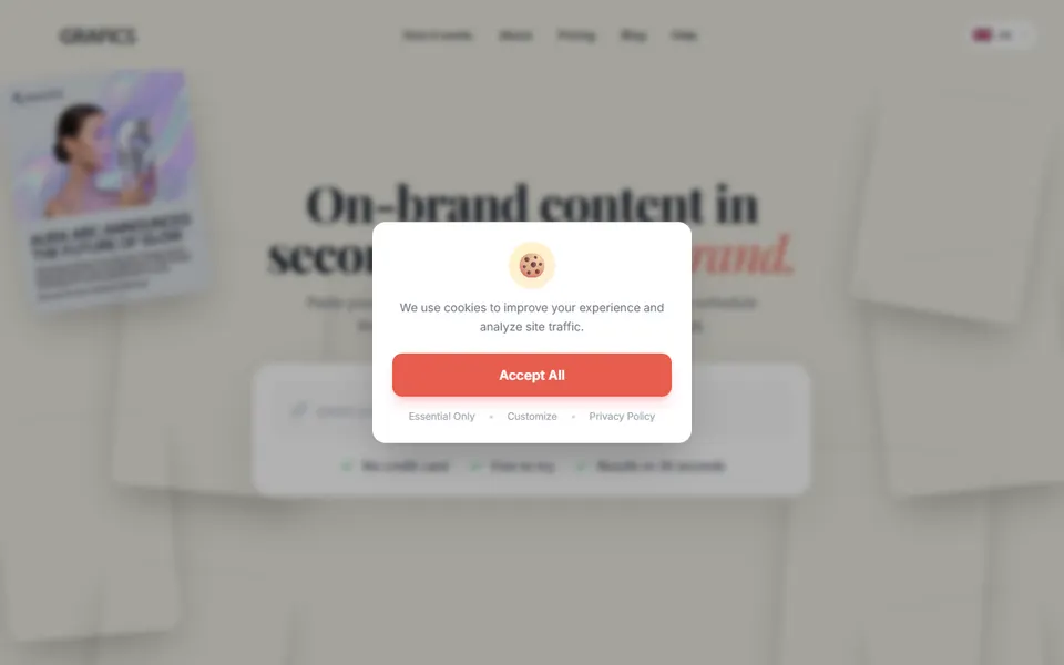 Grafics homepage (screenshot)