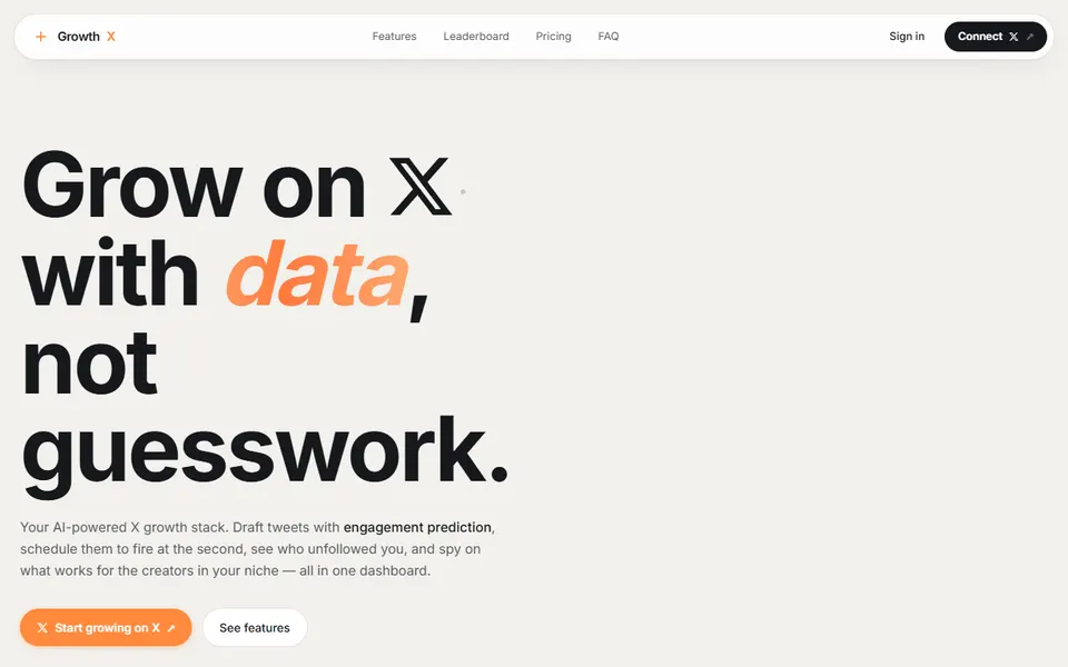 GrowthX homepage (screenshot)