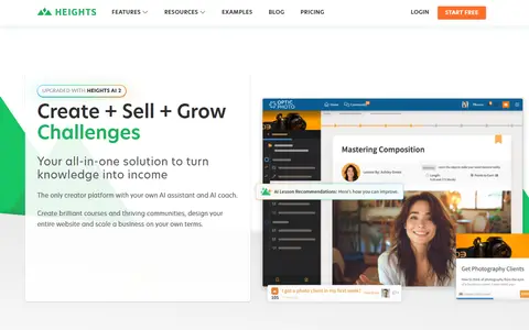 Heights Platform homepage (screenshot)