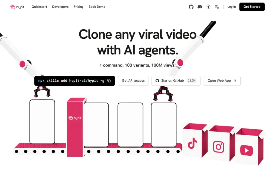 hypit homepage (screenshot)