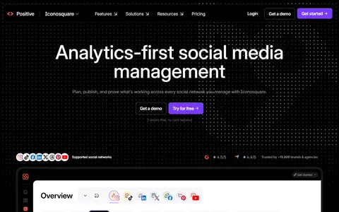 Iconosquare homepage (screenshot)