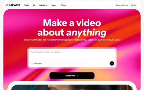 Kapwing homepage (screenshot)