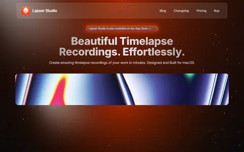 Lapser Studio homepage (screenshot)