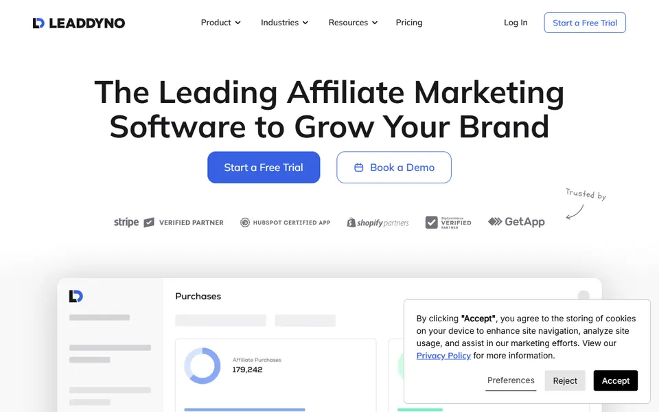 LeadDyno homepage (screenshot)