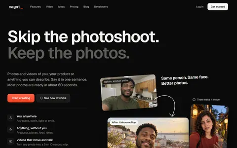 Magnt homepage (screenshot)