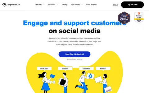NapoleonCat homepage (screenshot)