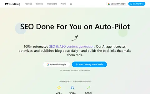 NextBlog homepage (screenshot)