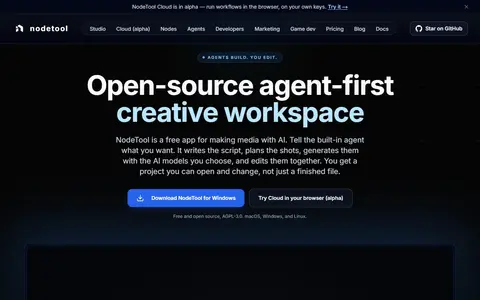 nodetool homepage (screenshot)