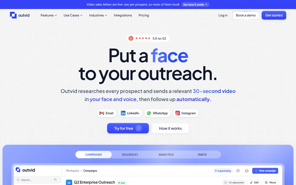 Outvid AI homepage (screenshot)