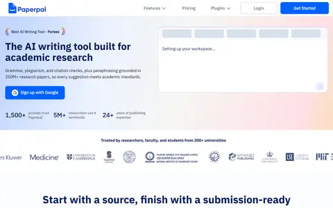 Paperpal homepage (screenshot)