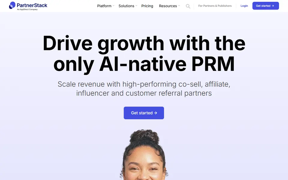 PartnerStack homepage (screenshot)