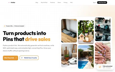PinPilot homepage (screenshot)