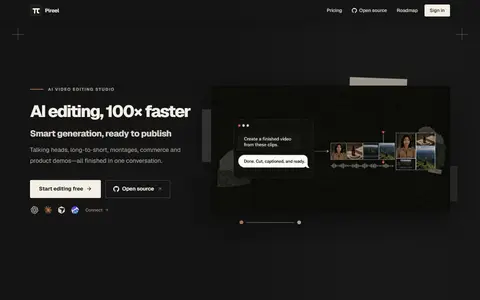 pireel homepage (screenshot)