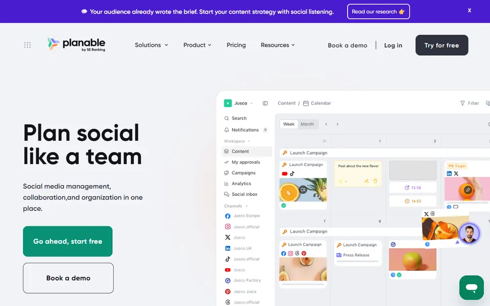 Planable homepage (screenshot)