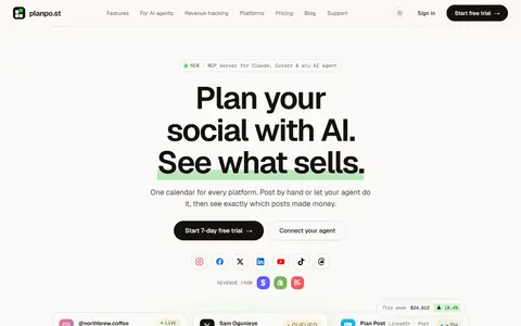 Planpo.st homepage (screenshot)