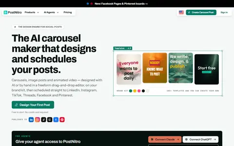 PostNitro homepage (screenshot)
