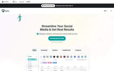 Publer homepage (screenshot)