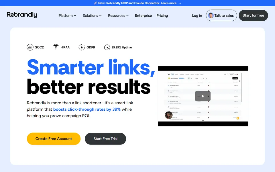 Rebrandly homepage (screenshot)