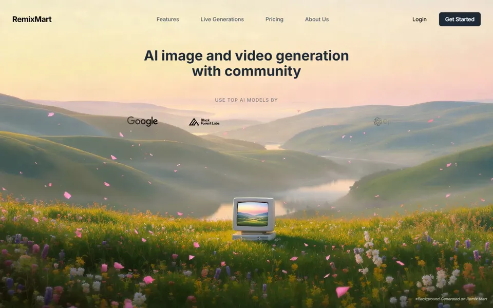 Remix Mart homepage (screenshot)